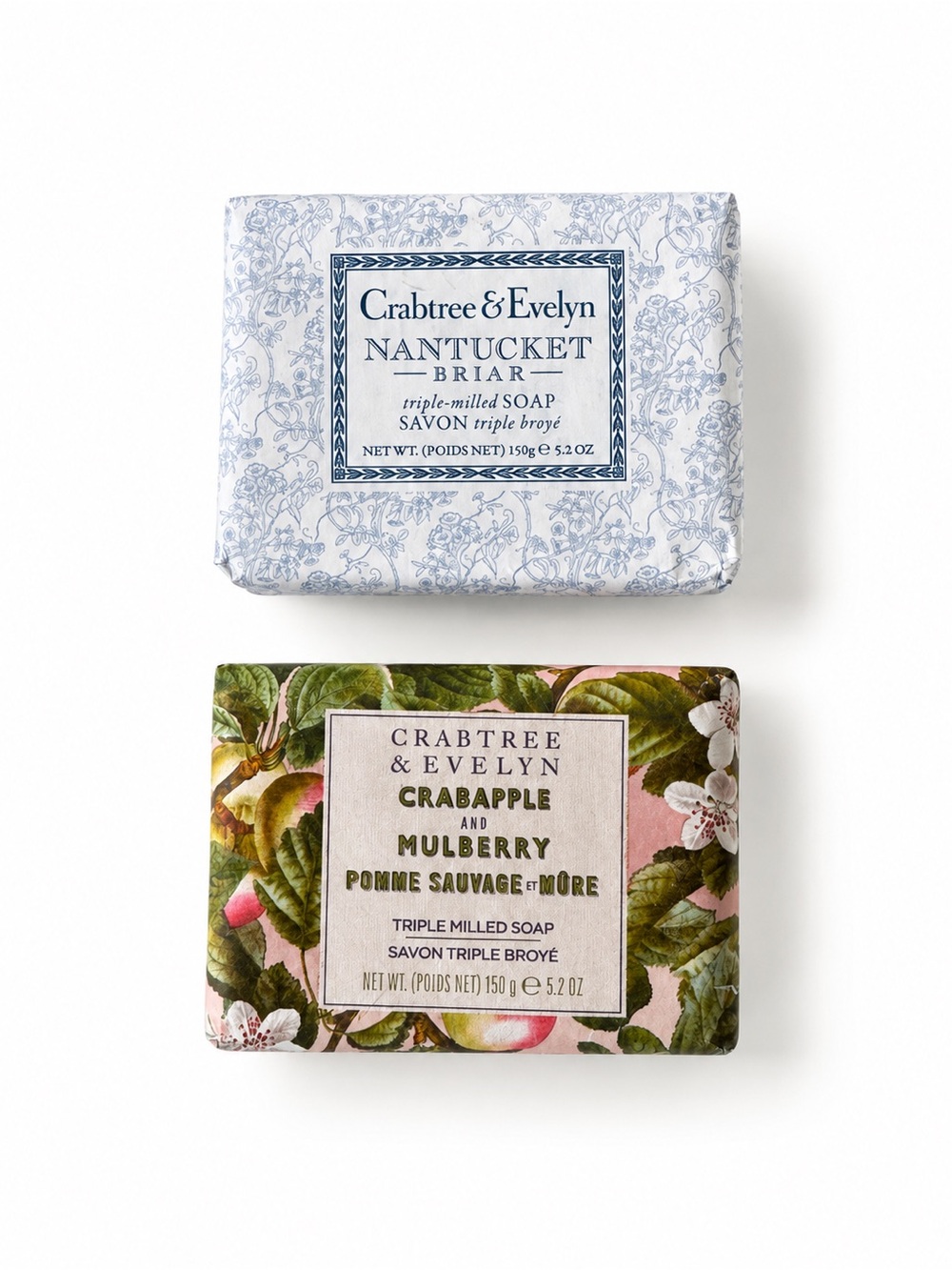 Crabtree & Evelyn Triple Milled Soap Bundle Nantucket Briar & Crabapple